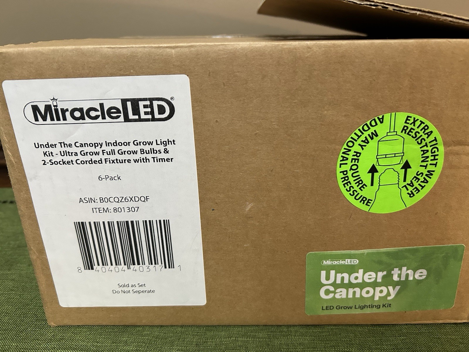 MiracleLed Under the Canopy Indoor Grow Light Kit, Timer, 2 socket, 6-pack gallery