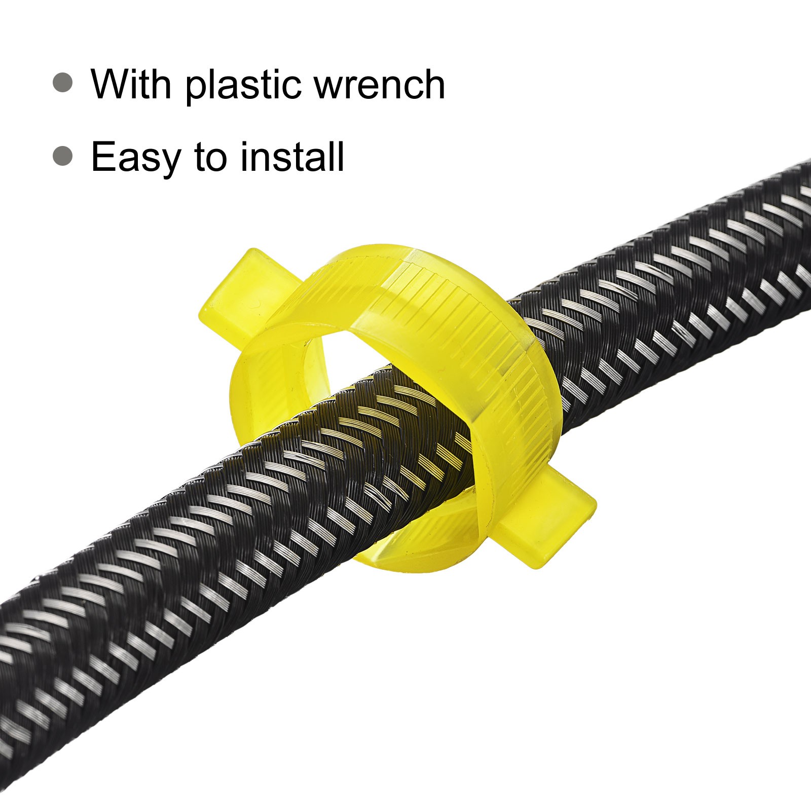 Faucet Supply Line Connector G1/2 Female x G1/2 Female 28" Hose Black gallery