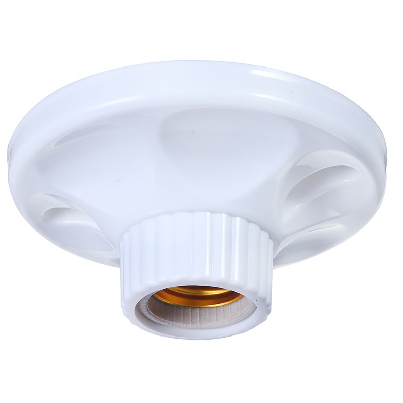 E27 LED Light Bulb Holder Round Socket Base Hanging Lamp Socket Base 6A220V-250V gallery