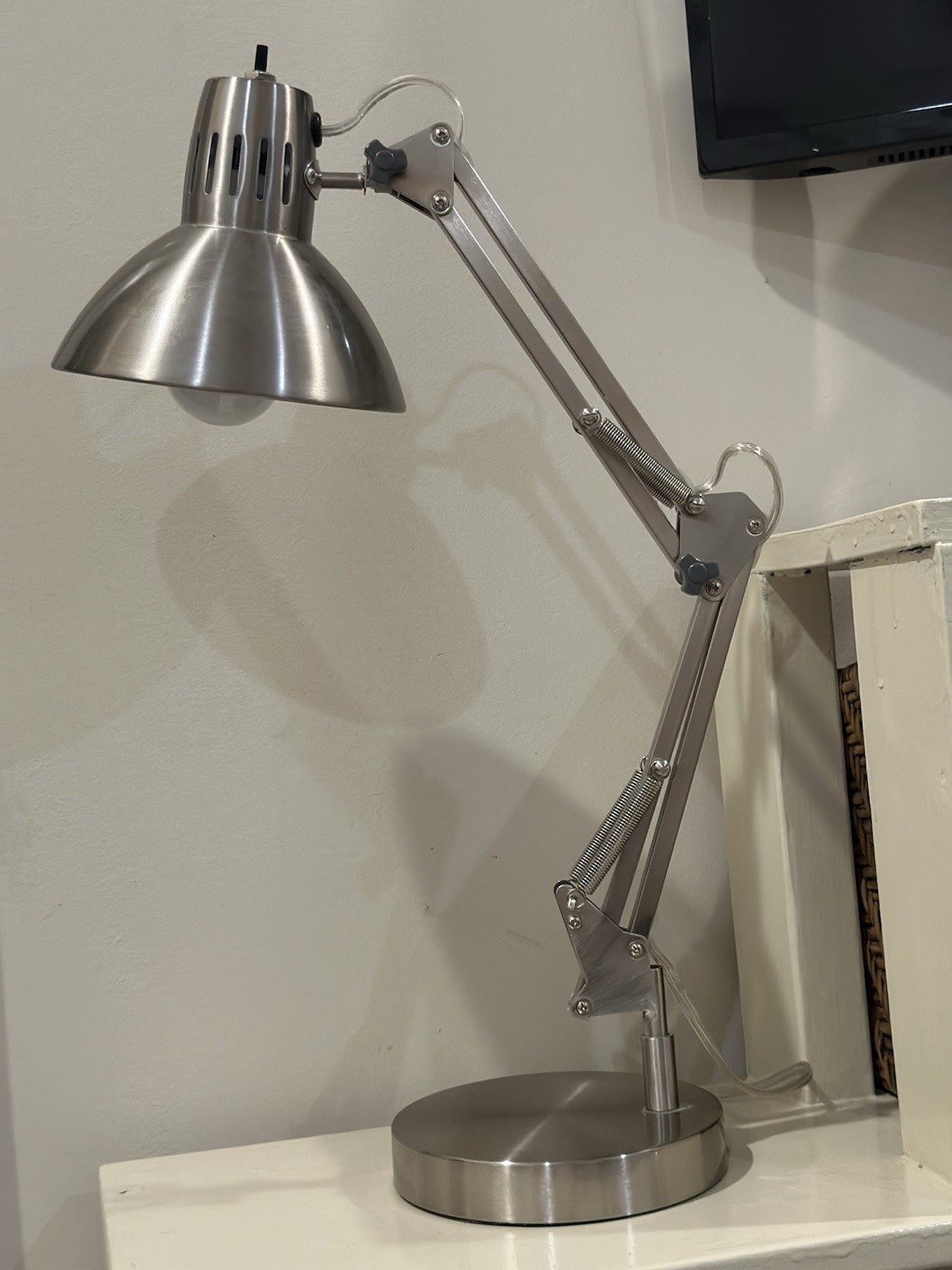 Pixair Lamp 26” Adjustable Matte Silver Desk Lamp with Metal Shade gallery