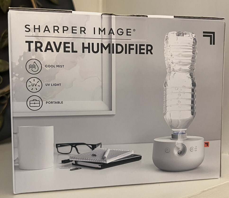 Sharper Image Portable Mini Travel Humidifier Cool Mist/UV light/USB gallery