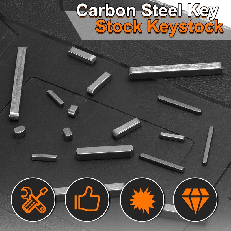5Pcs Round Ended Feather Key 4x4x20mm Carbon Steel Parallel Drive Shaft Keys gallery