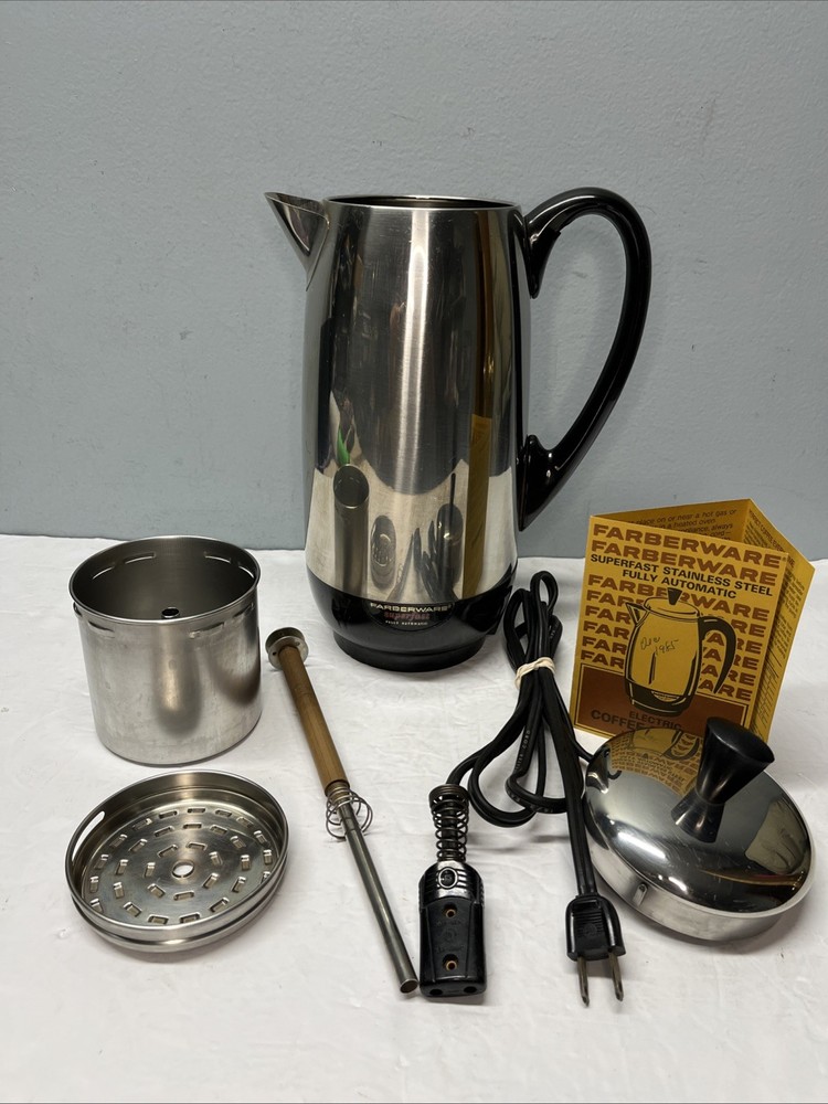 Farberware Superfast Fully Automatic 12 Cup Percolator Coffee Pot Model 142 VGC