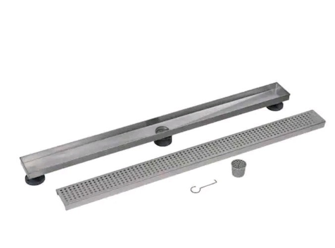 Oatey DesignLine - 36" (91cm) Square Grate Stainless Linear Drain gallery