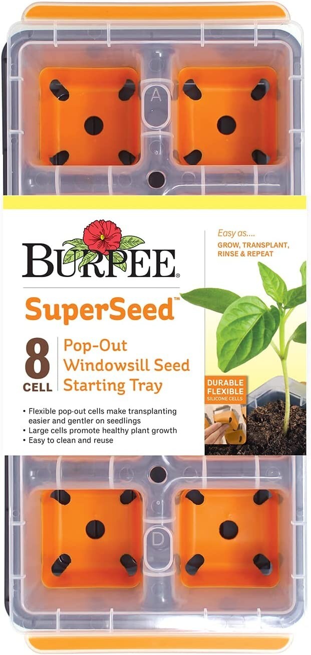 Burpee Superseed Windowsill Seed Starting Tray | 8 XL Cell | Seed Starter Tray | gallery