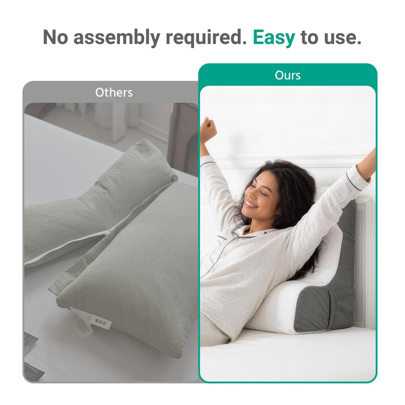 Ergonomic Wedge Shape Pillow Backrest Reading Pillow for Adults Sleep Relaxing gallery