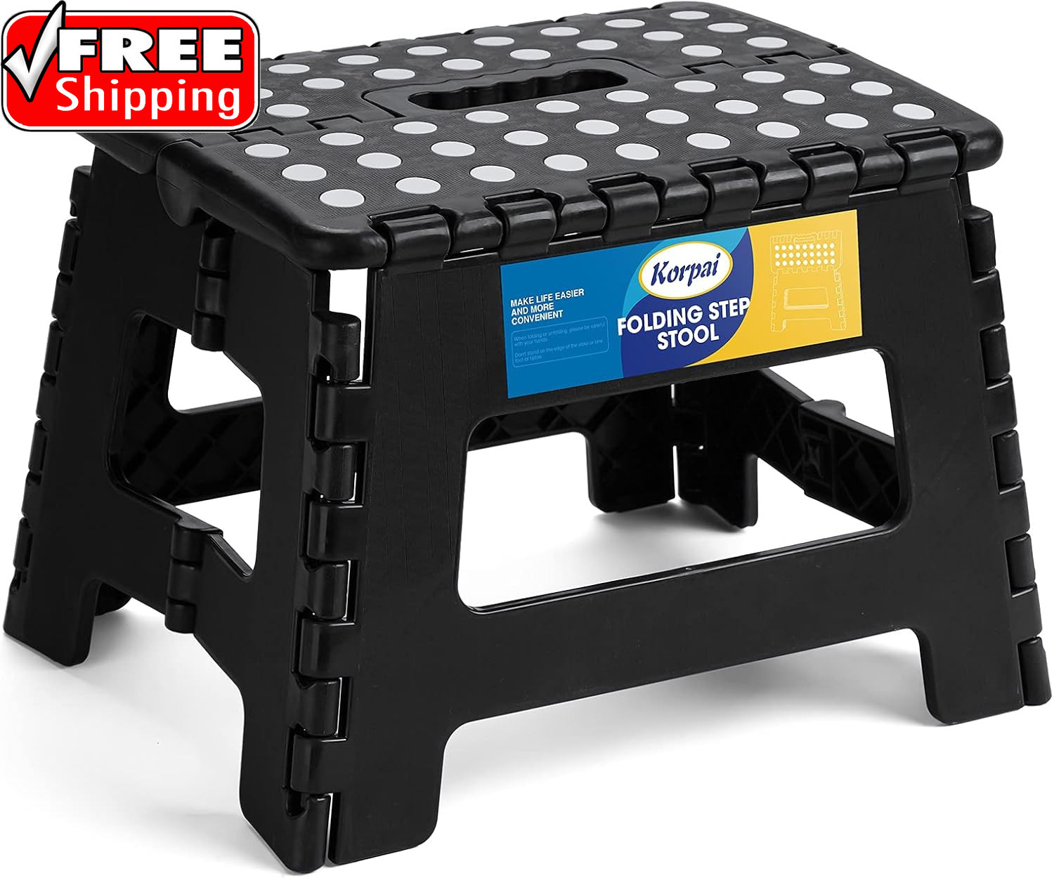 9" Folding Step Stool for Adults,Kids,Non-Slip Folding Stools with Portable Hand gallery
