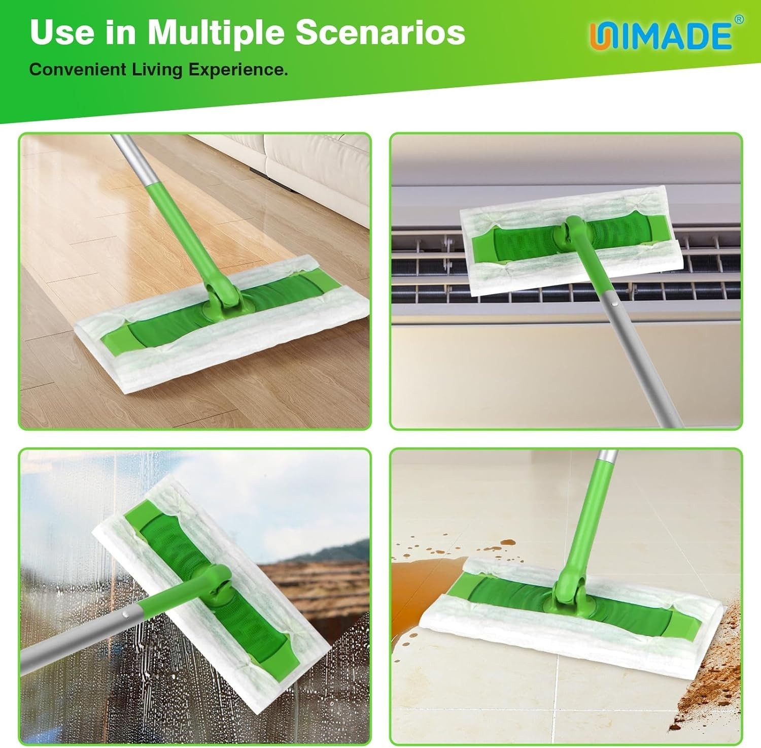 UNIMADE 52 Count Dry Mop Refill, Fits Swiffer Sweeper for Hardwood Floors gallery