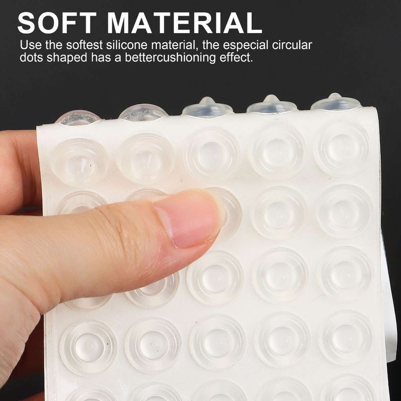 100pcs/set Adhesive Soft and Clear Silicone Rubber Feet for Furniture Protection gallery