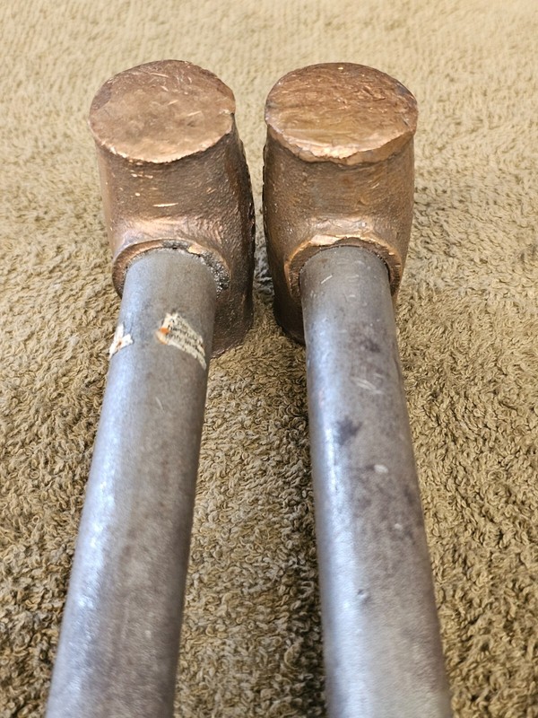 2 Hackett Red Brass Hammer Mallet Double Face 1.5 3 Lbs Non Sparking Body Metal gallery