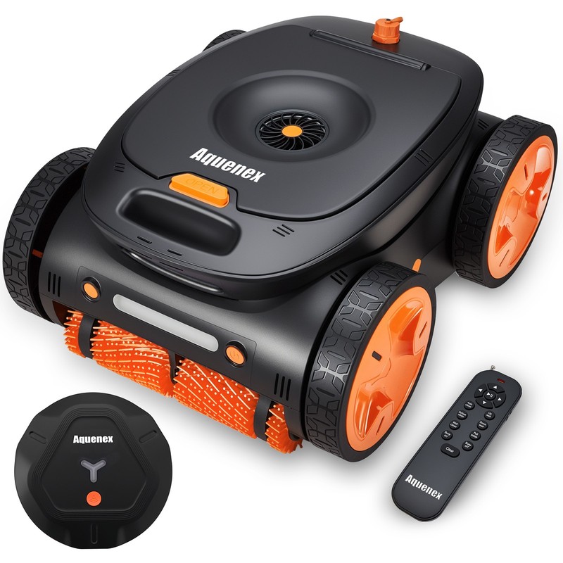 Cordless Robotic Pool Cleaner, APP&Remote Control Wall Climbing Waterline Floor gallery
