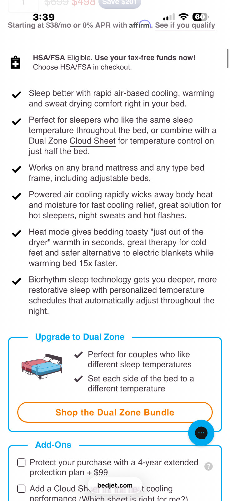 BedJet 3 Climate Comfort - Bed Jet, Cooling Fan + Heating-Single Temp. Zone-NEW gallery