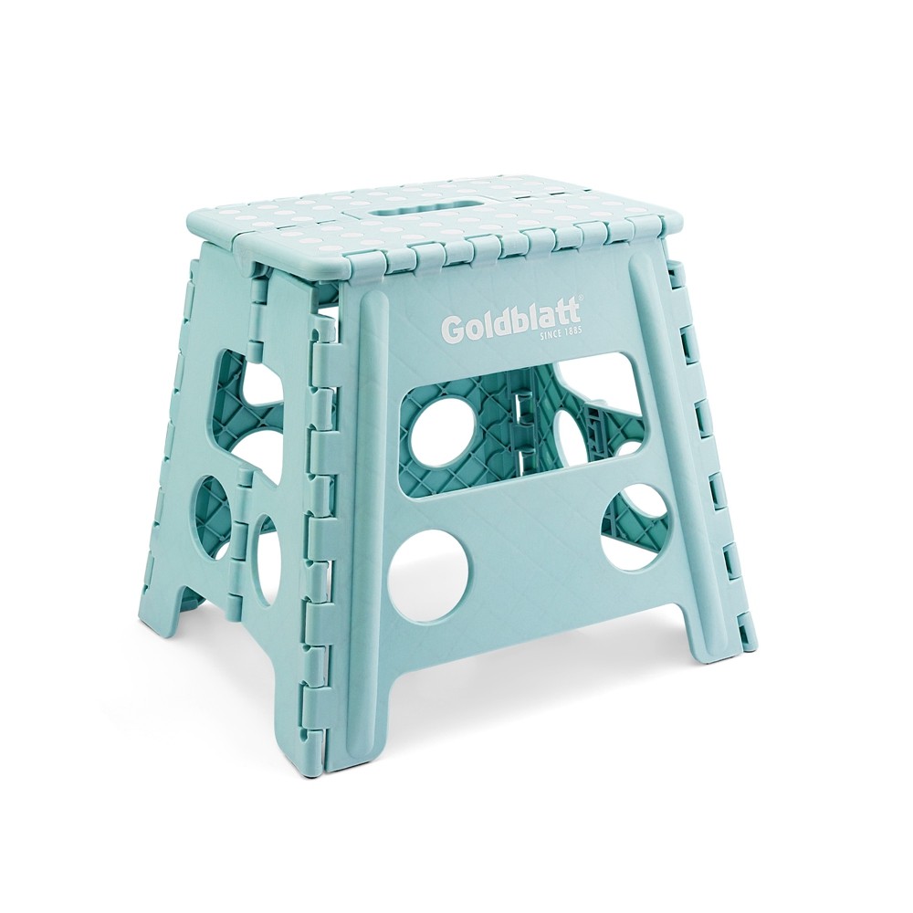 Goldblatt 12.5" Folding Step Stools Heavy-Duty Plastic Portable 300 lbs Capacity