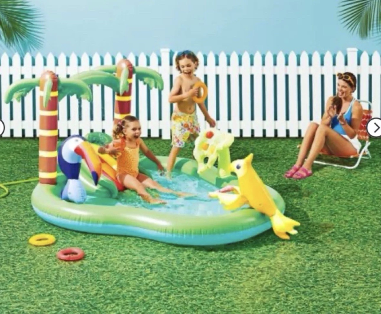 Sun Squad Inflatable Forest Above Ground Pool Kids Outdoor Party Play Center NIB gallery