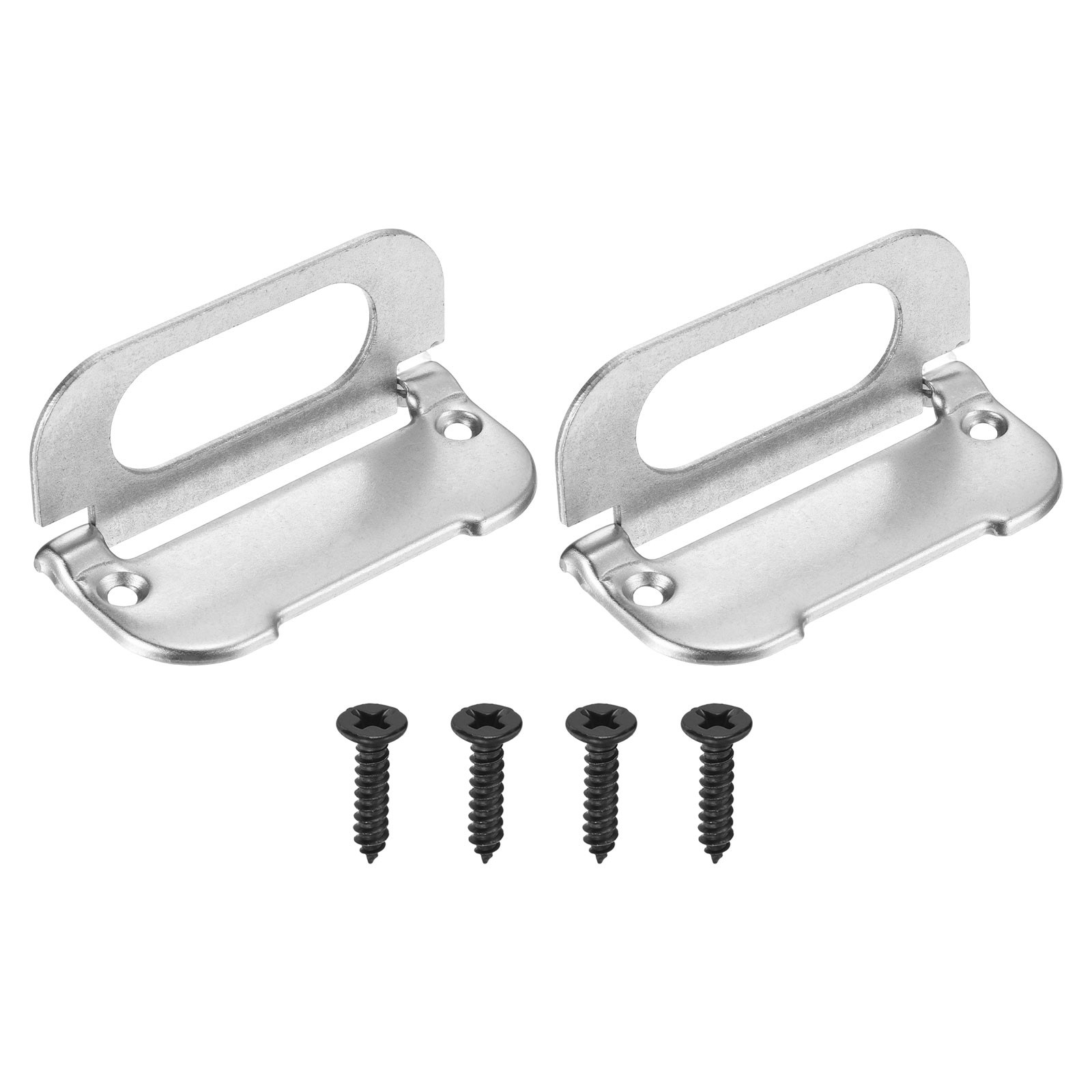 2Pack Recessed Pull Door Handle Invisible Flush Handle with Screw Silver gallery