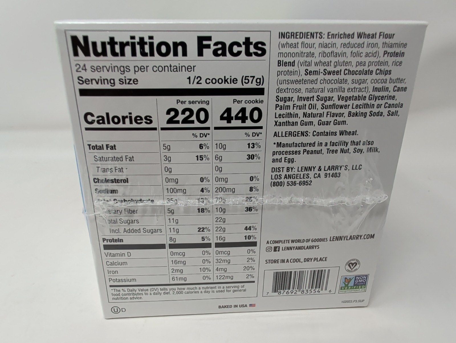 [24 Pack] Lenny & Larry's The Complete Cookie Chocolate Chip 16g Protein gallery