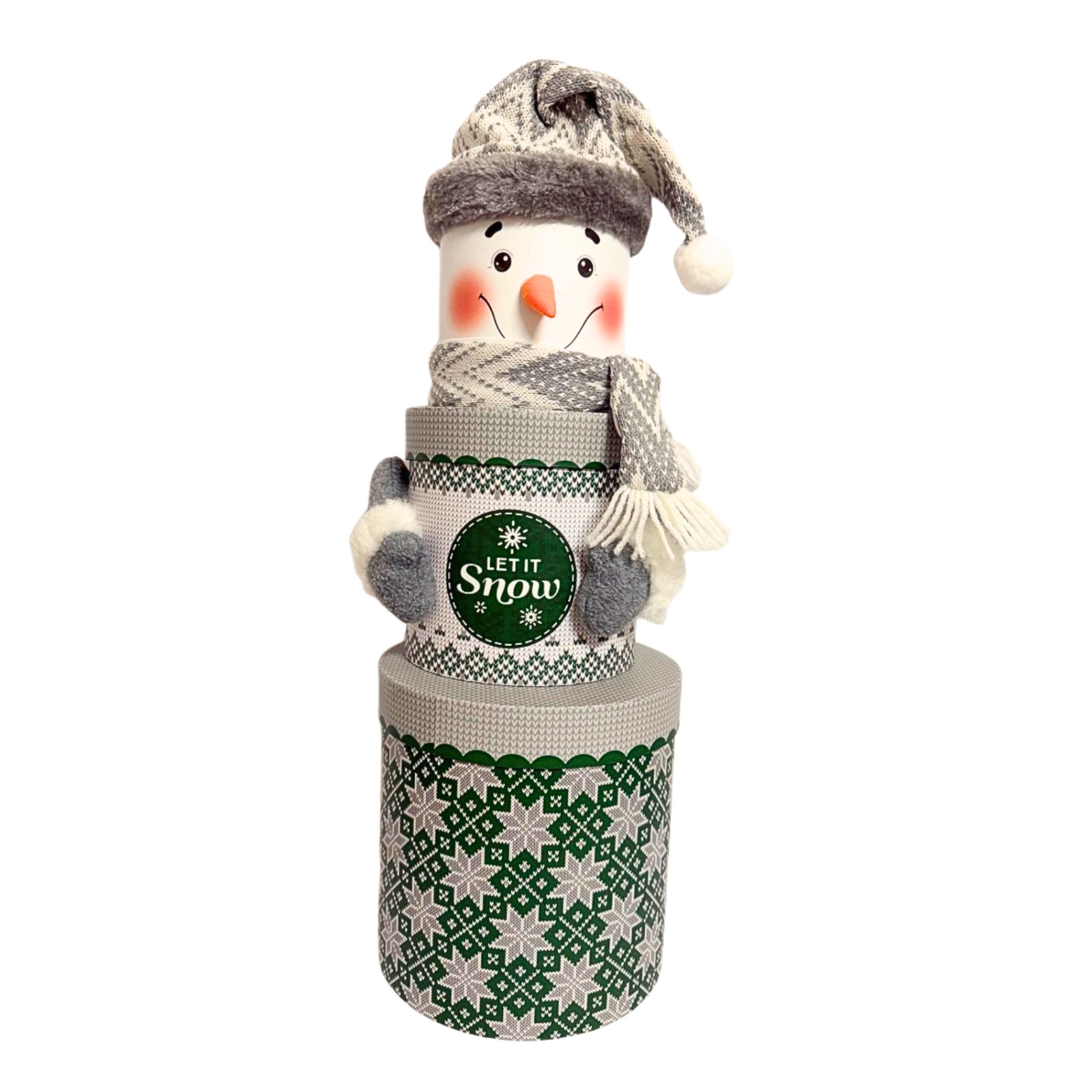 Vintage Cute Cartoon Snowman Boxes - 3PCs Nesting Boxes with Lids Ideal for Pack gallery