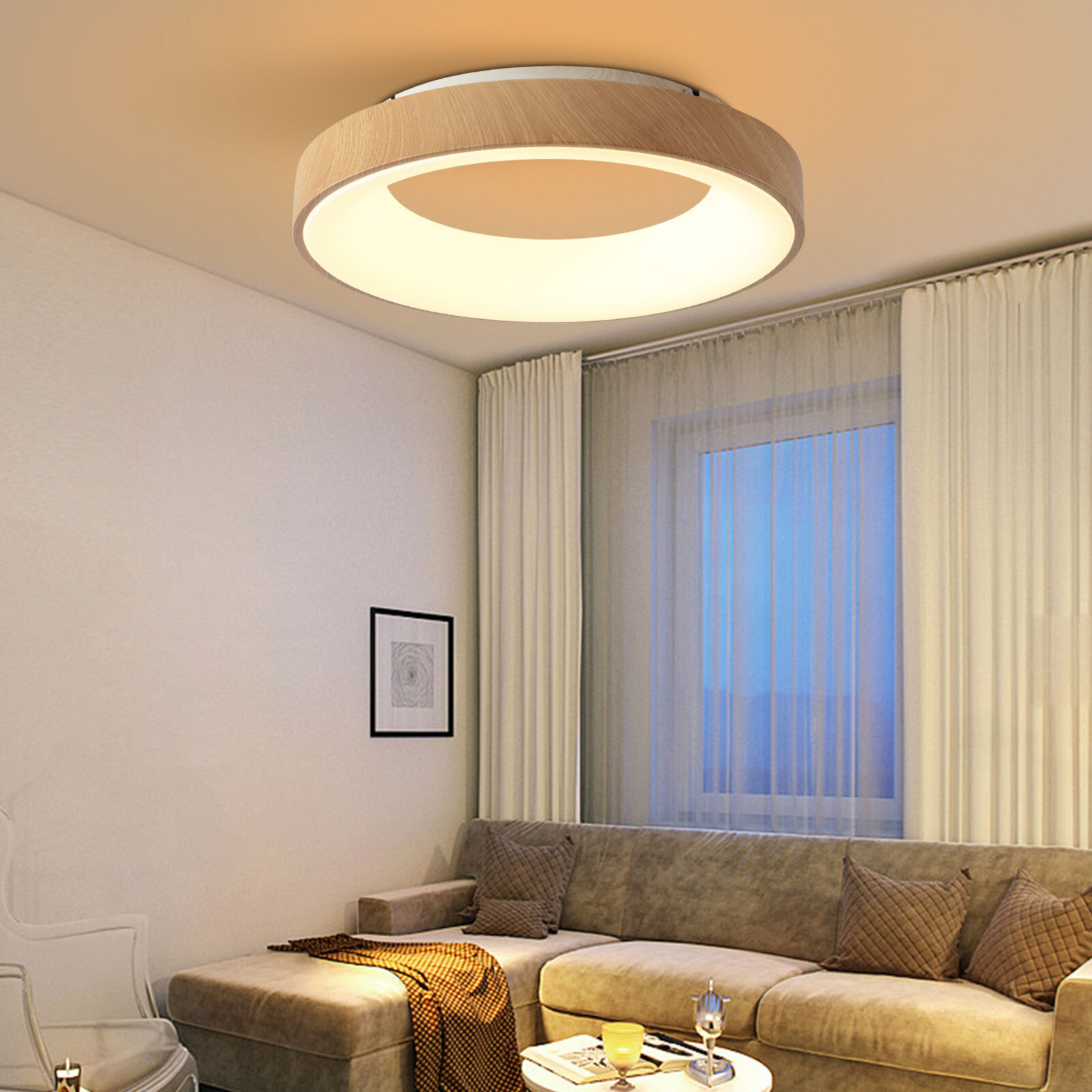 Modern Flush Mount LED Ceiling Light Acrylic Lampshade Indoor Chandelier Fixture gallery