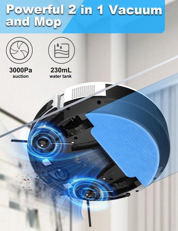 Thamtu Robot Vacuum Cleaner and Mop Combo Smart Navigation Strong Suction gallery