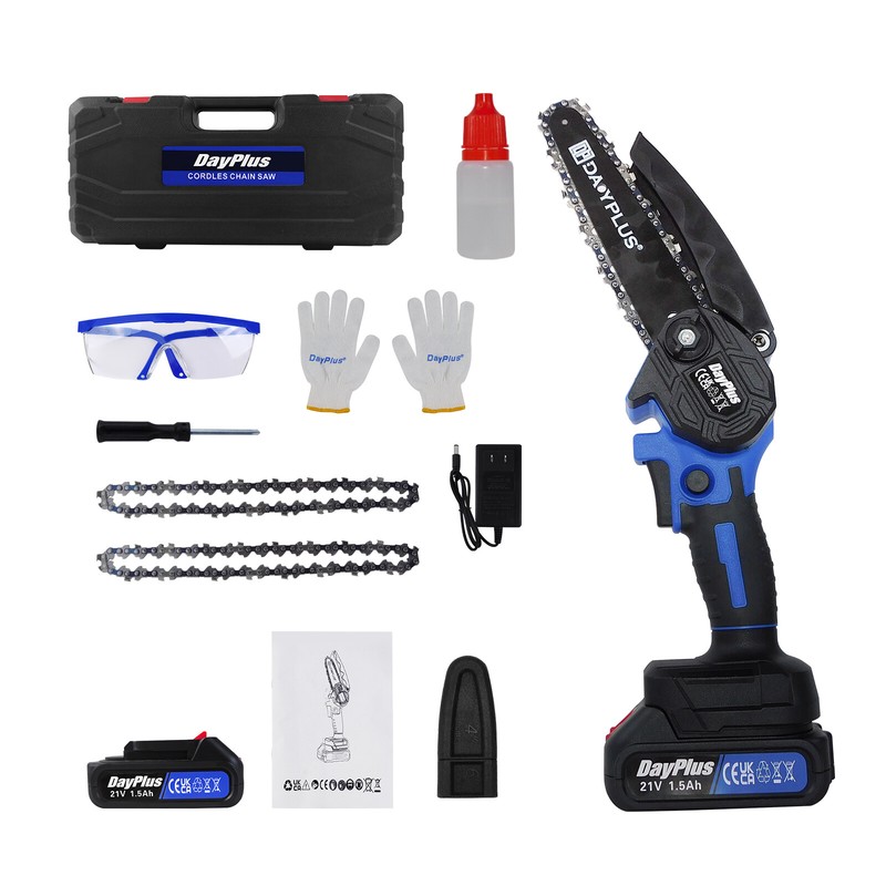 1000W Mini Electric Chainsaw Cordless Chain Saw & Rechargeable Battery + Chains gallery