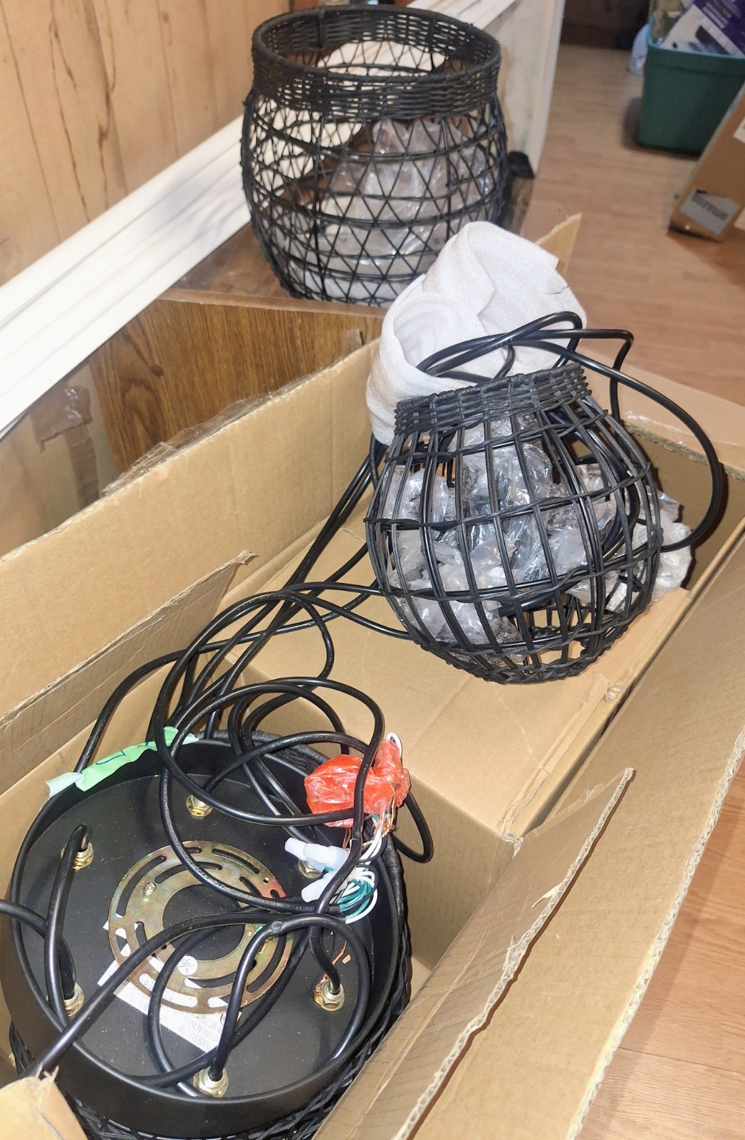 allen + roth MAYA 6-Light Matte Black Rattan Steel Modern Chandelier gallery