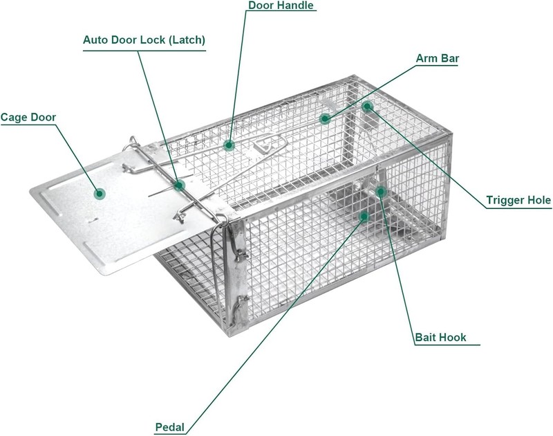 Medium Mouse Trap Rat Trap Rodent Trap Live Catch Cage Easy to Set Up and Reuse gallery