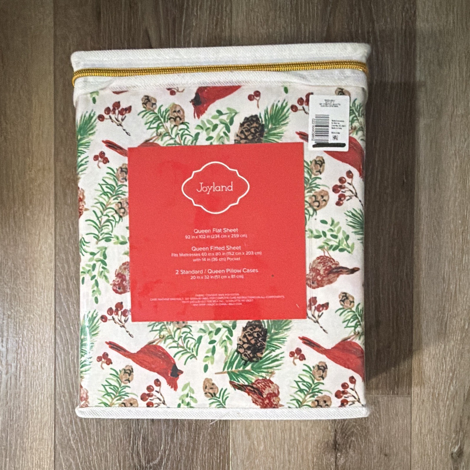 Joyland Queen Microfiber Sheet Set Floral Cardinal, Wrinkle Free Super Soft gallery