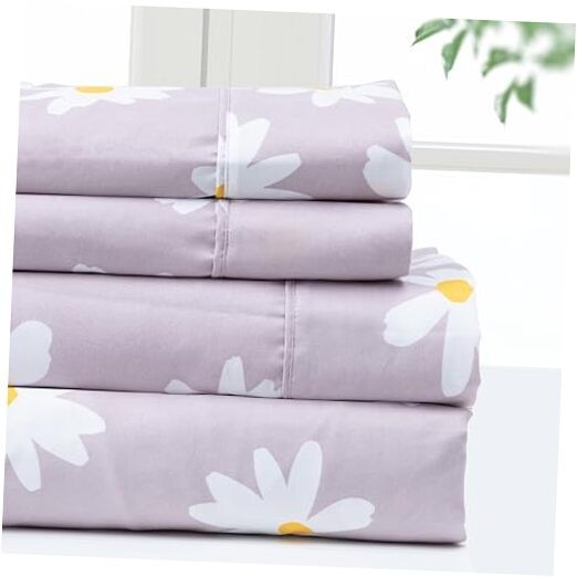 Bedding Bed Sheet Set- 3 Pieces Bedding- 100% Polyester Microfiber- Twin Daisy gallery