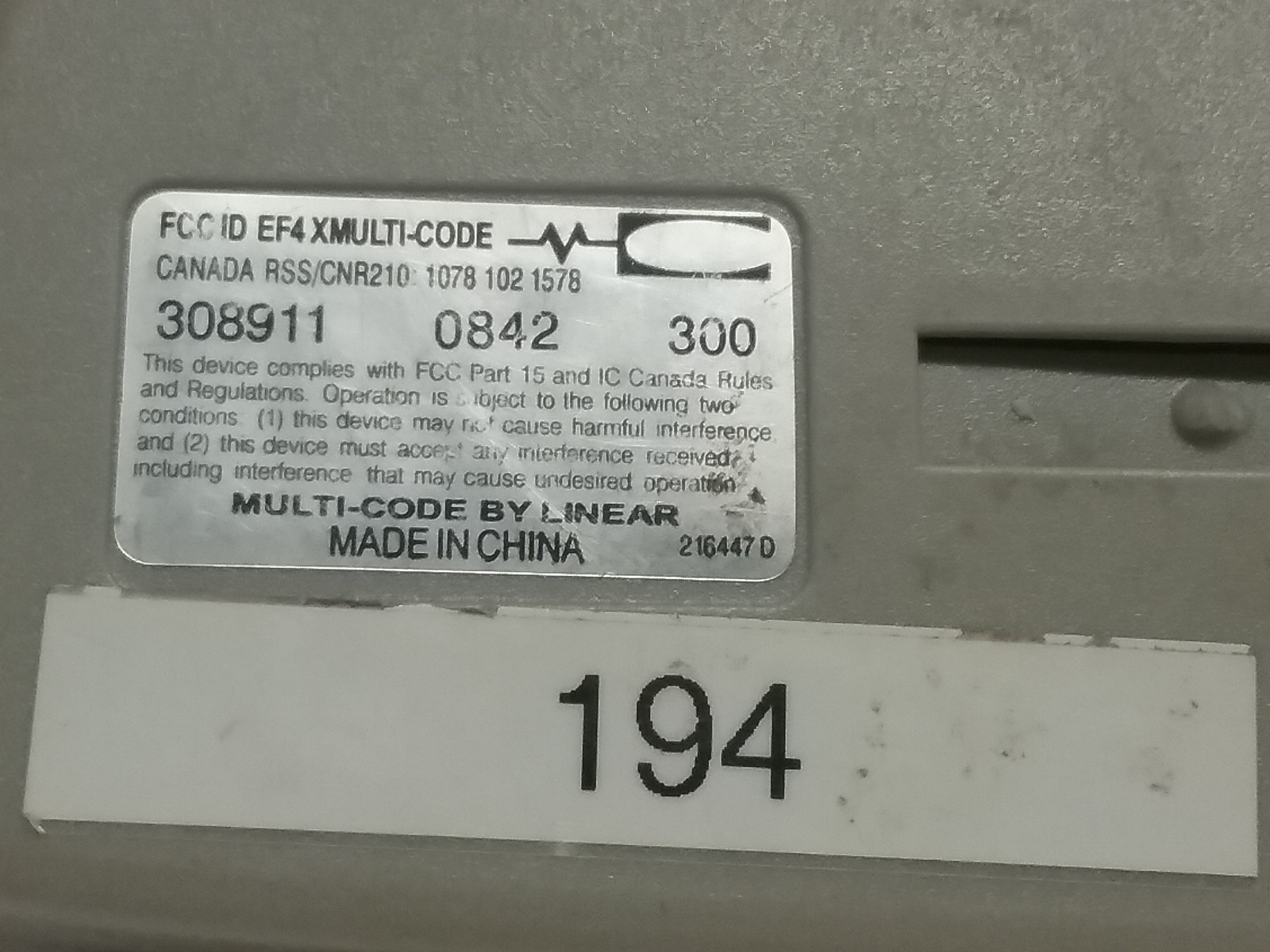 Multi-code single button Garage Door & gate remote opener 308911 gallery