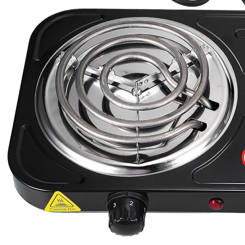 Portable Kitchen Electric Double Burner Hot Plate Cooktop Cooking Stove 2000W gallery