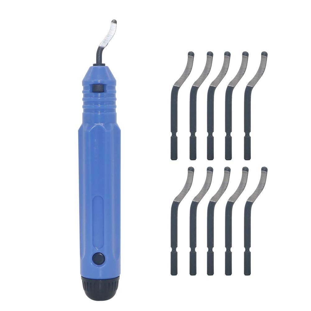Hand Metal Deburring Tool NB1100 Handle + 10 pcs BS1010 Rotary Deburr Blades,... gallery