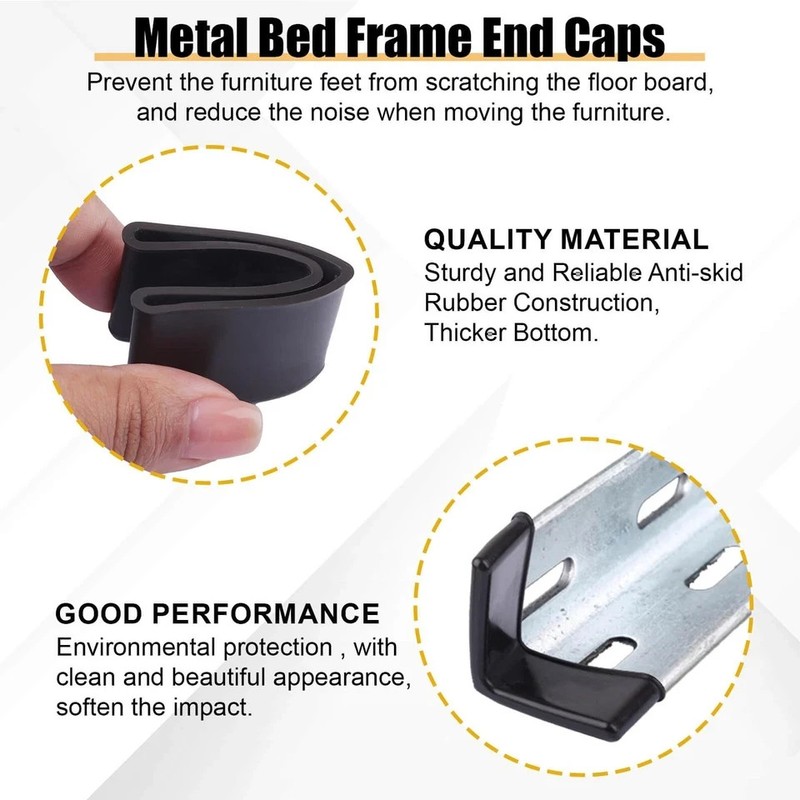 Bed Frame Gash Protector Guards 11/2 X 11/2 Edge Corner End Covers/caps Bed Fr gallery
