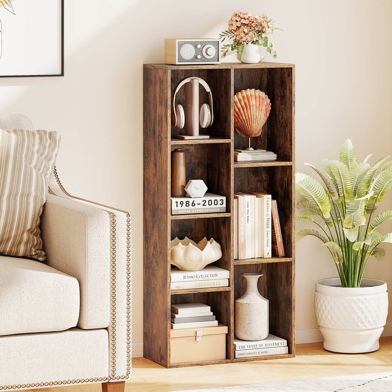 7-Cube Bookcase, Vertical or Horizontal Freestanding Bookshelf w/7 Compartments gallery
