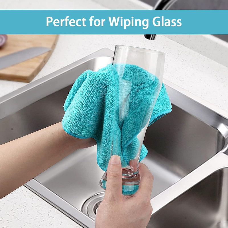 Microfiber Cleaning Cloth,12 Pack Cleaning Rags, Cleaning Towels with 4 Color As gallery