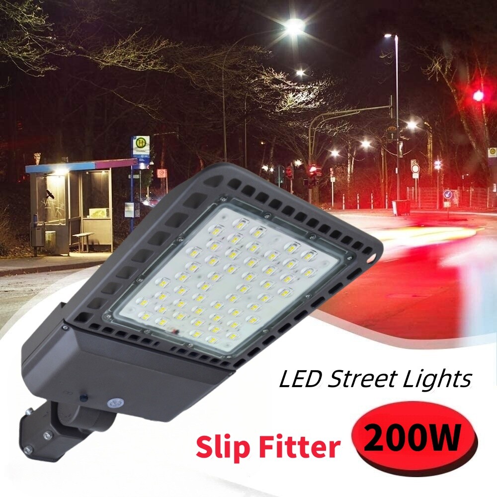220V 200W LED Parking Lot Light US DLC Listed 28000LM 5500K 5YR Slip Fit Mount gallery
