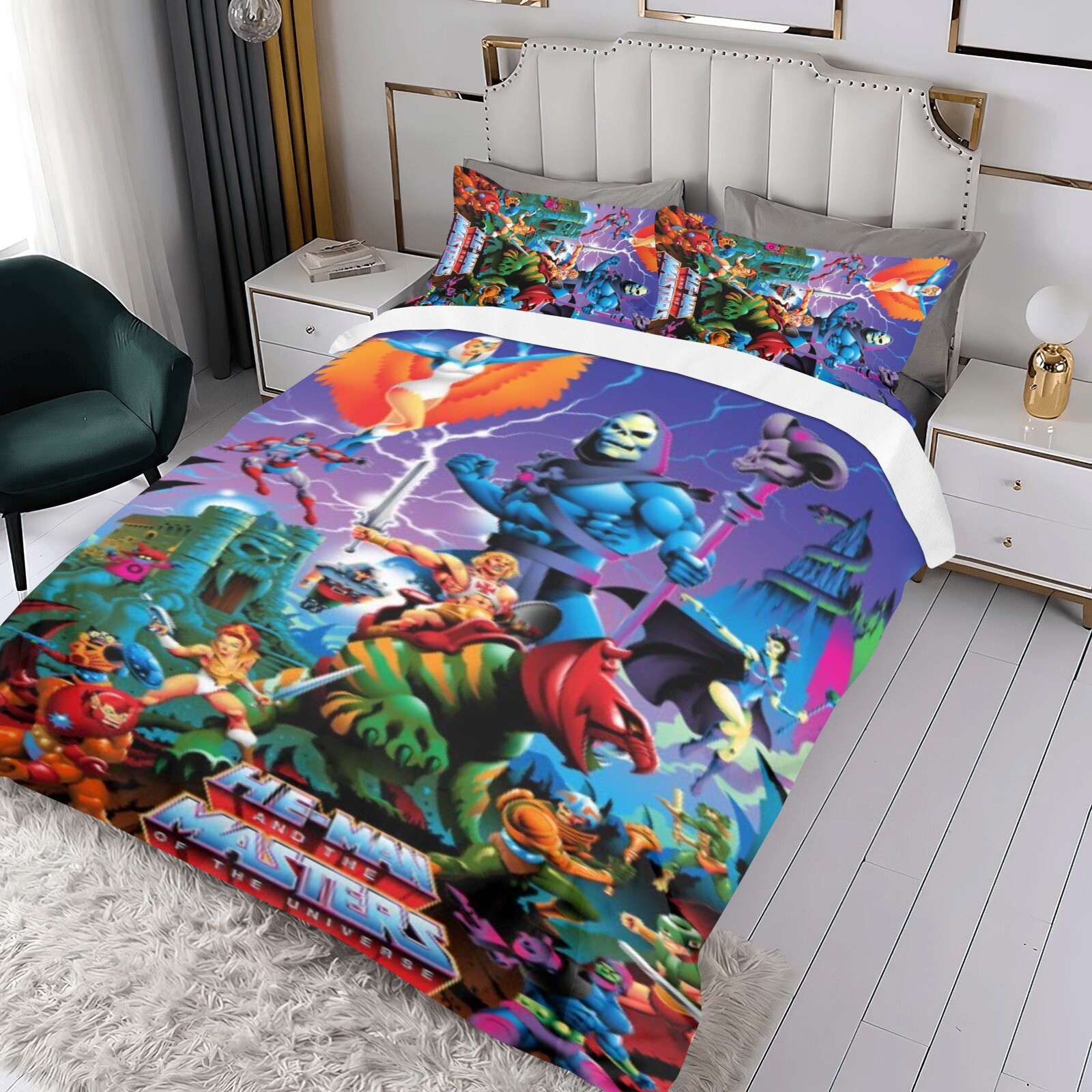 3Pcs Bedding Sets Duvet Cover Sets He-Man All Season for Kids Soft Lightweight gallery
