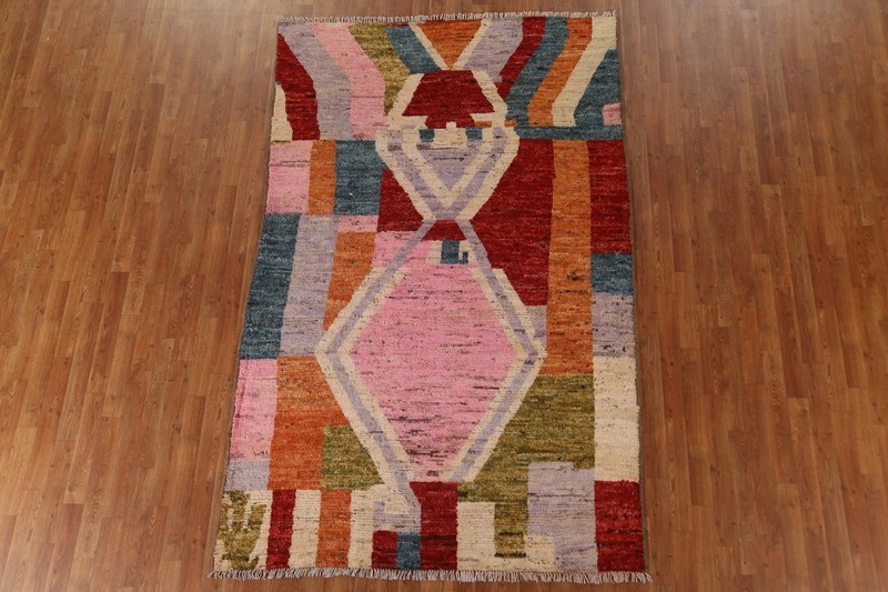 Handcrafted Luxury Hand-Knotted Moroccan Rugs Living Room Centerpiece 6x9 ft gallery