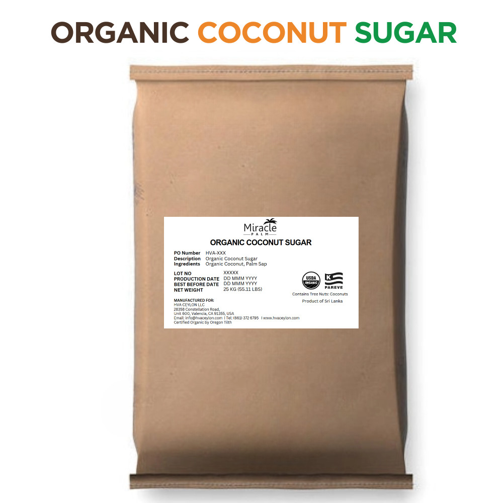 Miracle Palm Organic Coconut Sugar - 25KG Bag gallery
