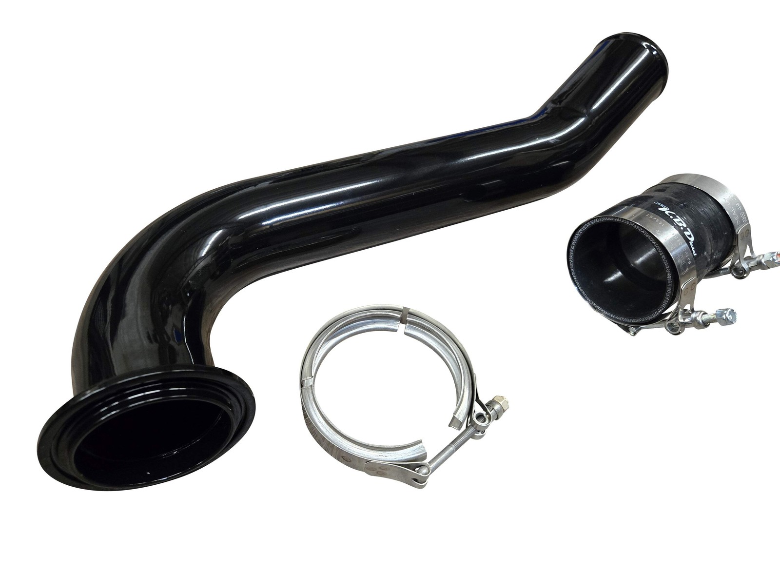 Low Mount S400 Hot Side Pipe for 2G Swap on 2013-2018 6.7l Cummins 4G Ram gallery