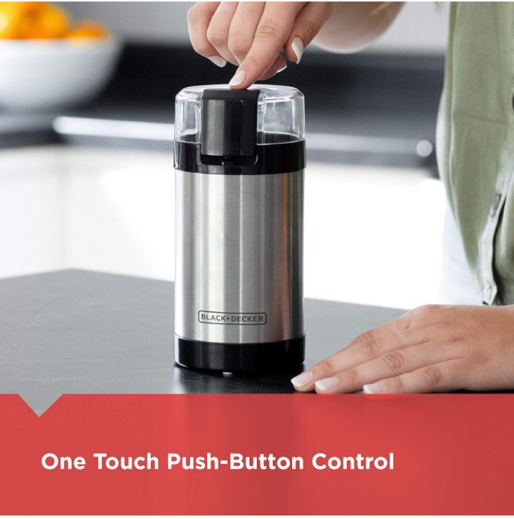 Black + Decker Easy Touch Coffee Grinder, 2/3 Cup Coffee Bean Capacity - New gallery