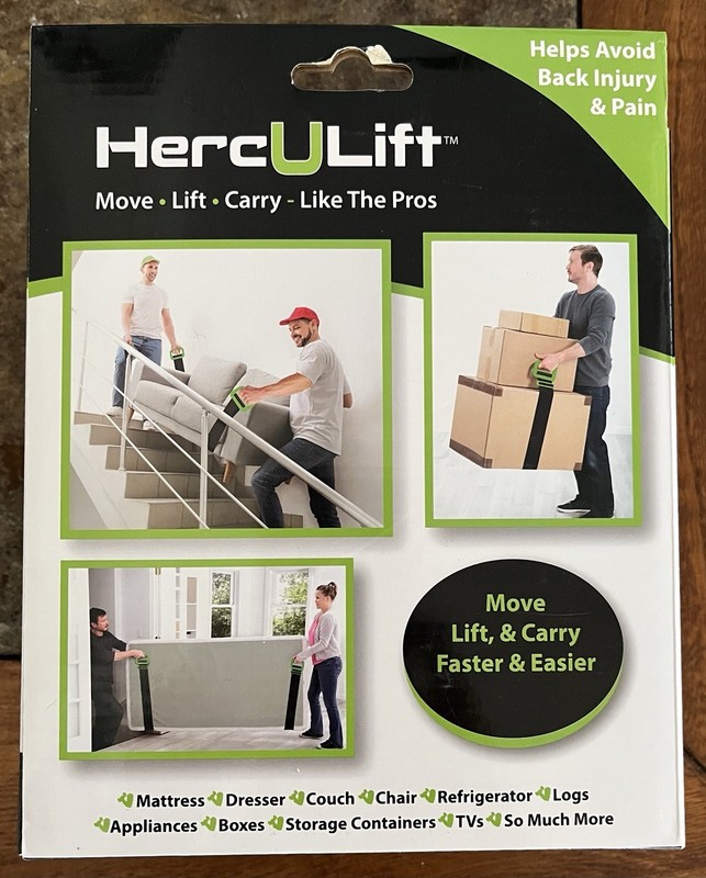 HercULift Adjustable Carry Strap, 4" x 5 ft, Black/Green, 100-500 lbs Loop Sling gallery