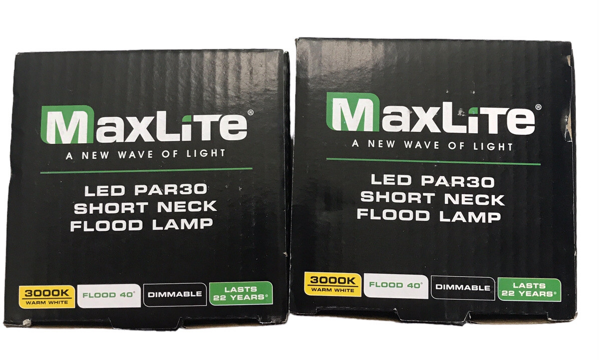 MaxLite PAR 30 Short Neck 11W LED Outdoor Flood Light 75W Replacement Lot of 2 gallery