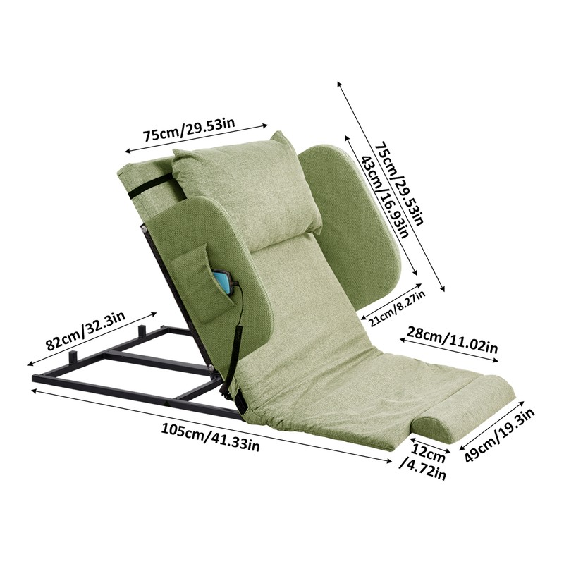 Electric Lifting Bed Backrest 2-80° Adjustable Back Rest Support gallery