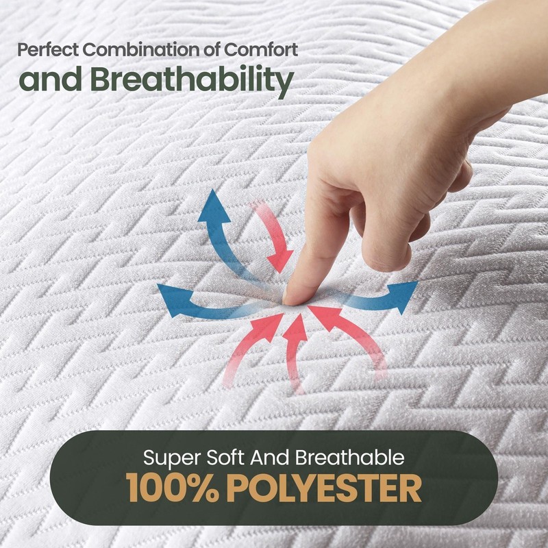 Utopia Bedding Waterproof Mattress Protector Full Size, Premium 3D Air soft... gallery