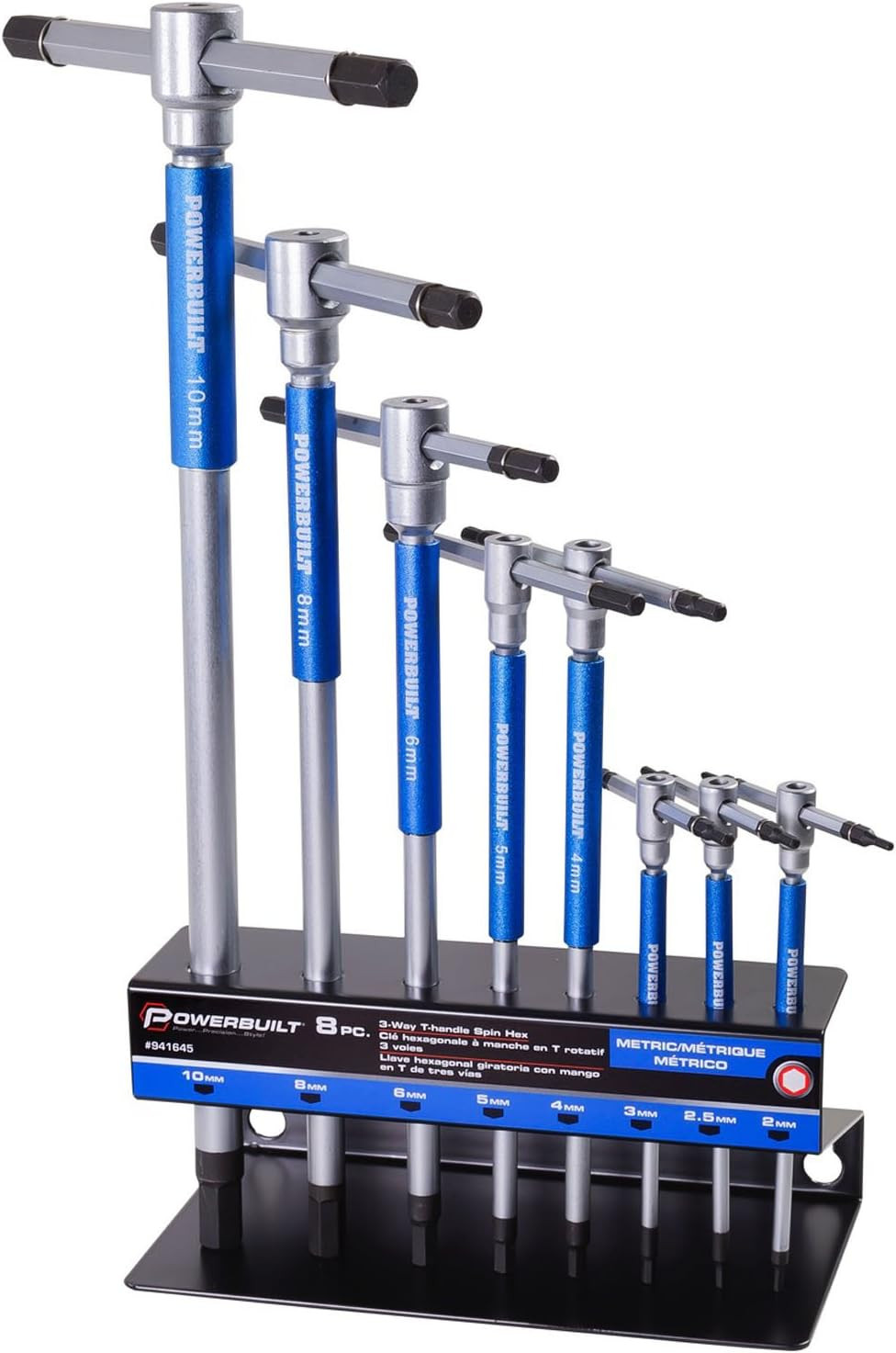 8 Pc Metric T-Handle Hex Allen Key Wrench Set W/ Speed Sleeves for Fast Spinning gallery