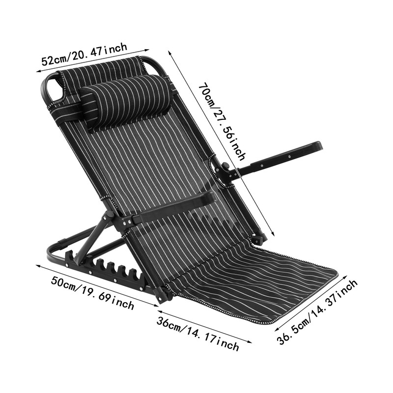 7 Position Adjustable Bed Backrest Support w/ Arms & Headrest Folding Reading gallery