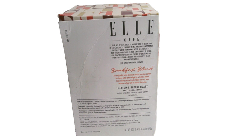 ELLE CAFÉ Breakfast Blend MEDIUM LIGHTEST ROAST K-Pods-12 Ct gallery