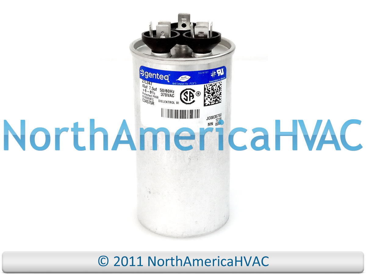 Capcom Capacitor 45/7.5 uf 370 Volt VAC Fits GE Genteq 27L947 27L947BZ3 gallery