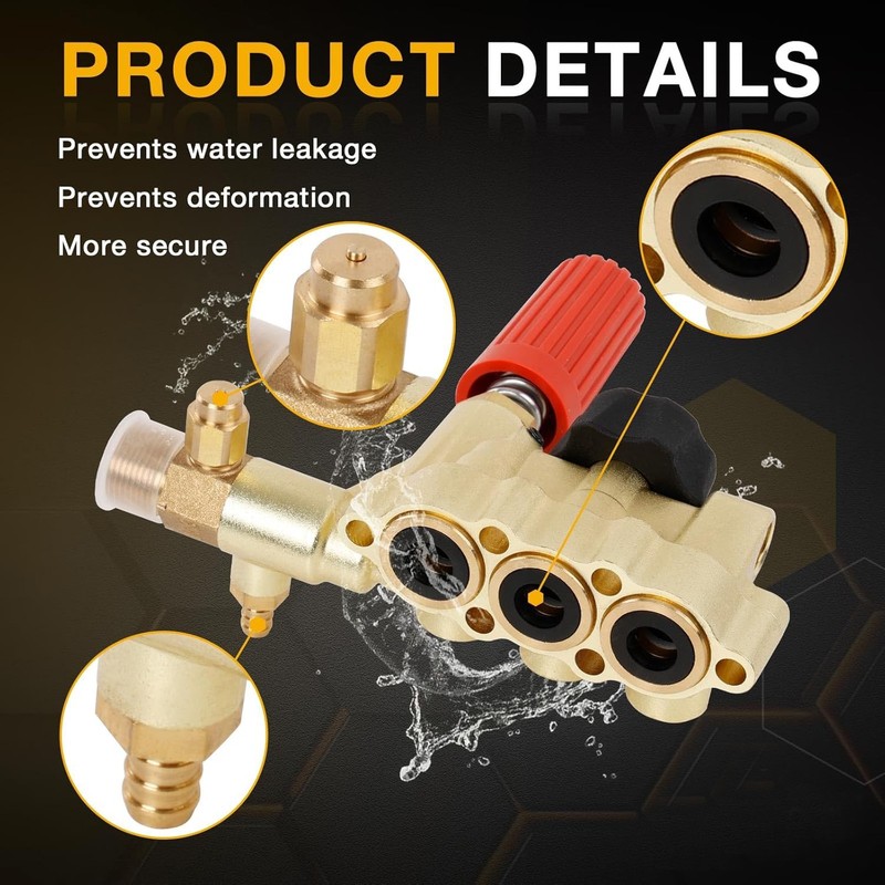 7108746 Manifold Replacement for AAA 530008 530009 530016 Pressure Washer Pump gallery