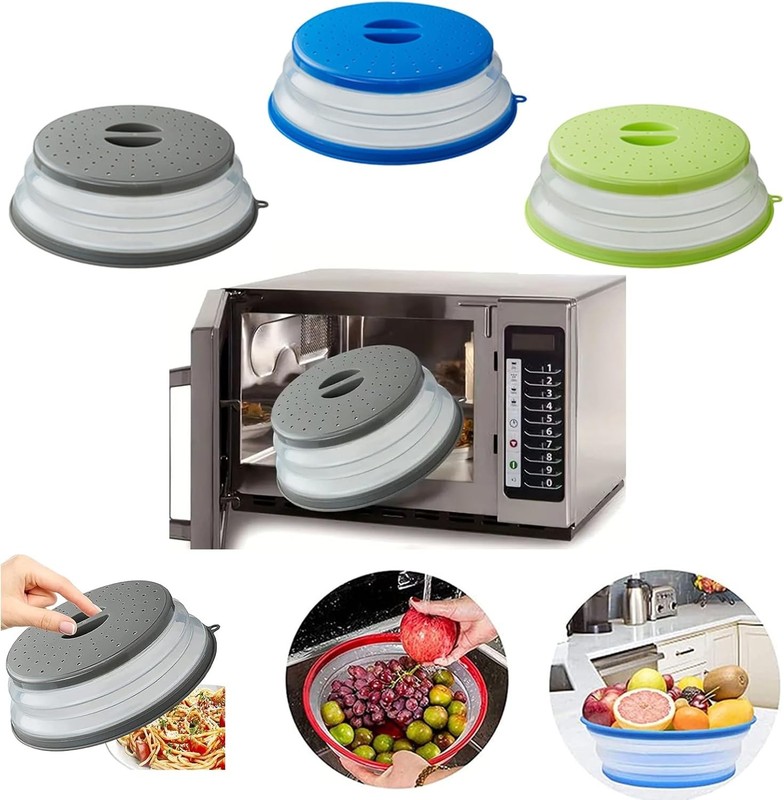 Vented Microwave Splatter Cover Silicone Plastic BPA-Free 1 Pack gallery